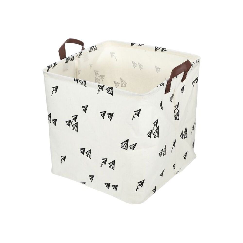 1 Pc 30L Foldable Square Laundry Basket for Laundry Room White